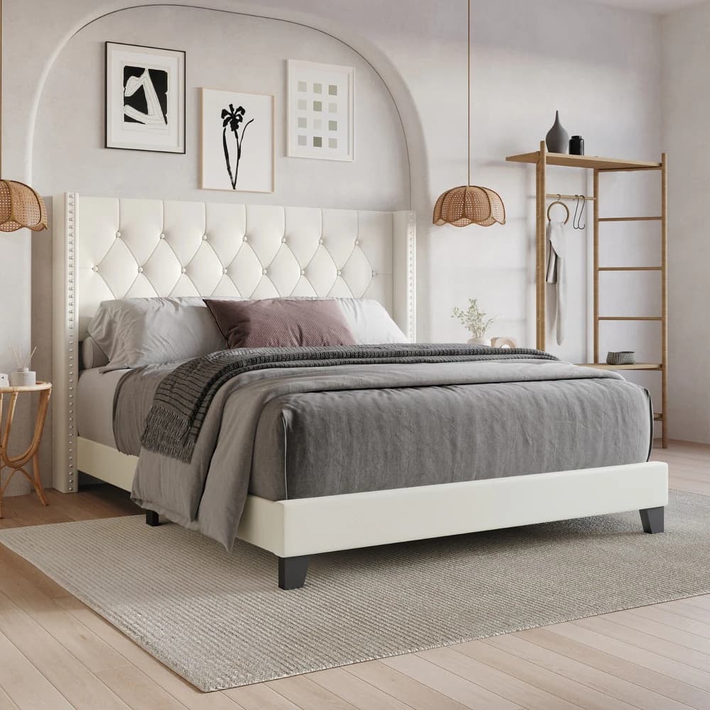 Homer Tufted Upholstered Panel Bed